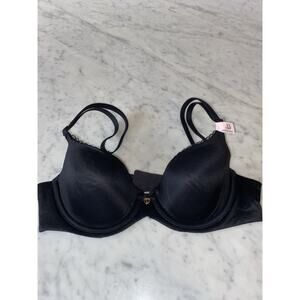 Body By Victoria Lightly Lined Demi Bra 32B Black Padded New 164051